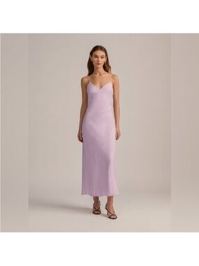 Favorite Daughter Josette Lilac Linen Midi / Maxi Dress with Spaghetti Straps